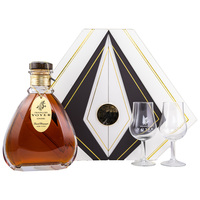 Francois Voyer - Grande Champagne Hors d'Age Cristal + 2 Gläser